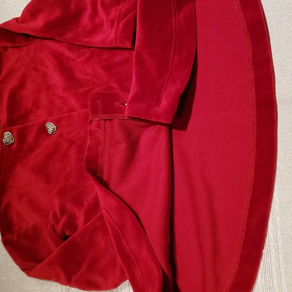 The Limited Velour Button Up Top & Pants Set 18-24M Baby Girl Red Made in USA - Picture 9 of 9